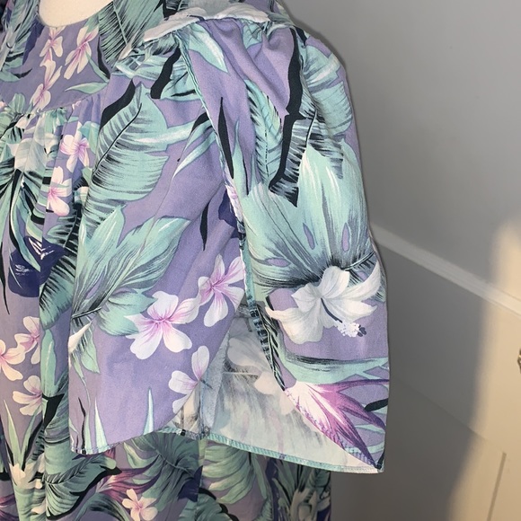 Hilo Hattie 🌺Vintage Hawaiian MuuMuu Floral Dress w/ 1 Pocket 100% Cotton XL - Picture 3 of 9